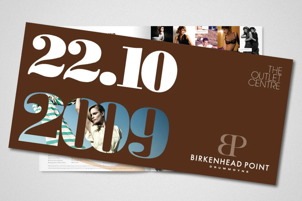 Opening night invitation with the date 22.10.2009 in large type